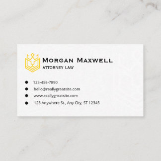 Tarjeta De Visita Elegant Attorney Business Card | Lawyer & Legal