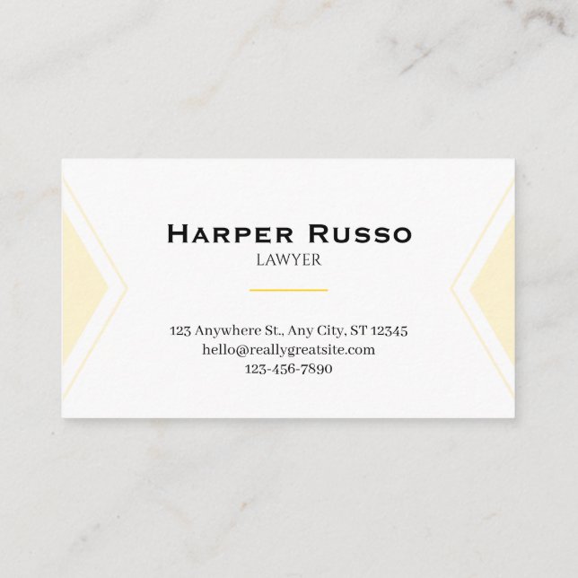 Tarjeta De Visita Elegant Attorney Business Card | Lawyer & Legal (Reverso)