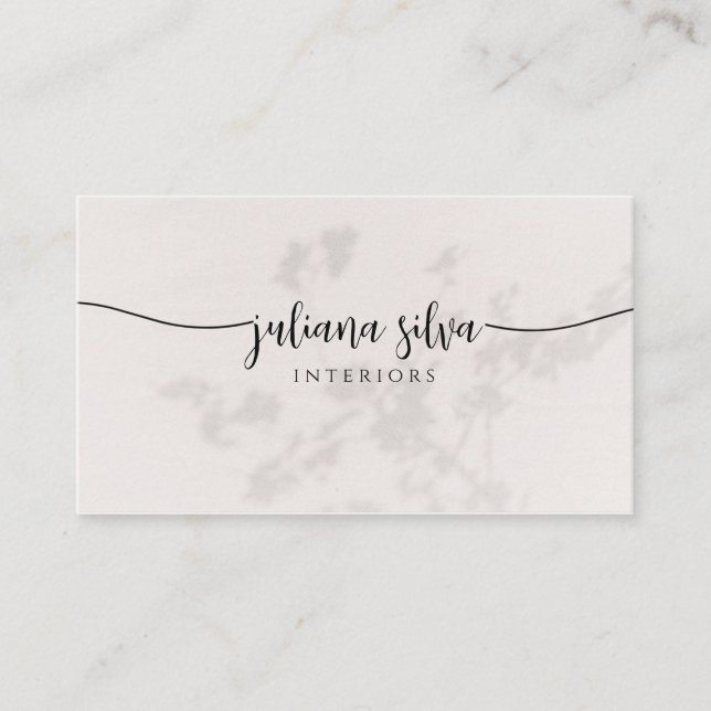 Tarjeta De Visita Elegant Beige Business Card (Anverso)