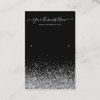 Tarjeta De Visita Elegant Black Earring Display Card Custom Business
