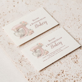 Tarjeta De Visita Elegant Blush Patisserie Bakery Business