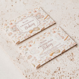 Tarjeta De Visita Elegant Blush Patisserie Bakery Business