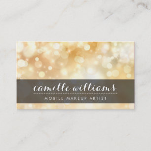 Tarjeta De Visita ELEGANT BOKEH PATTERN whimsical elegante dorado ne