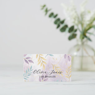 Tarjeta De Visita Elegant Botanical Glam Gold