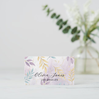 Tarjeta De Visita Elegant Botanical Glam Gold
