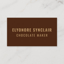 Tarjeta De Visita Elegant Brown Chocolate Maker Social Icon QR Code 