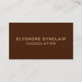 Tarjeta De Visita Elegant Brown Chocolatier Social Icon QR Code 