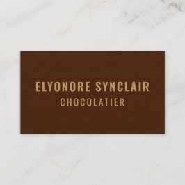Tarjeta De Visita Elegant Brown Chocolatier Social Icon QR Code 