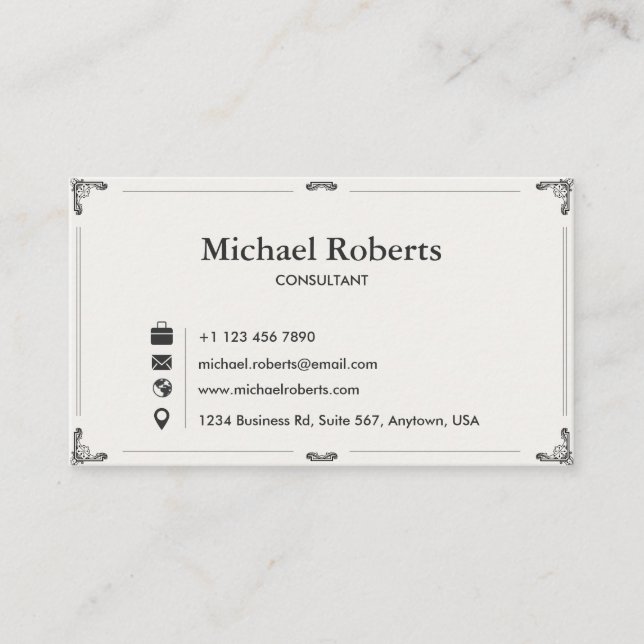 Tarjeta De Visita Elegant Business Card (Anverso)