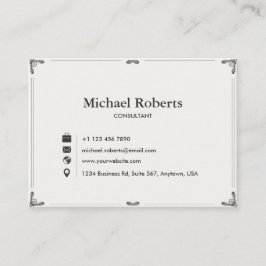 Tarjeta De Visita Elegant Business Card | Modern Design 3.5" × 2.5"