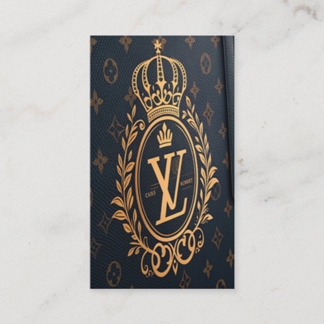 Tarjeta De Visita Elegant Business Card – Royal Gold Emblem (Anverso)