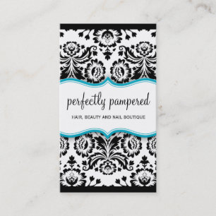 Tarjeta De Visita ELEGANT BUSINESS elegante damasco negro azul