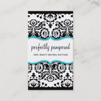 Tarjeta De Visita ELEGANT BUSINESS elegante damasco negro azul
