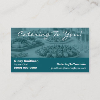 Tarjeta De Visita Elegant Catering | Servicio de Comida y Chef Priva