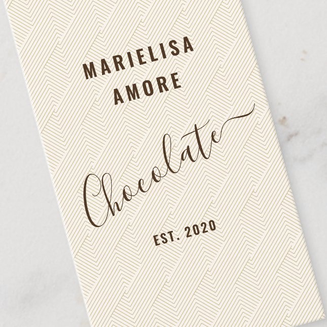 Tarjeta De Visita Elegant Chocolate Embossed Texture Look QR Code (Subido por el creador)