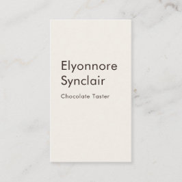 Tarjeta De Visita Elegant Chocolate Tasting Minimal