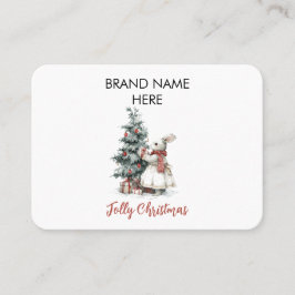 Tarjeta De Visita Elegant Christmas Business Card | Your Brand Name