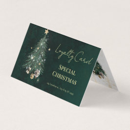 Tarjeta De Visita Elegant Christmas Tree Loyalty Card!