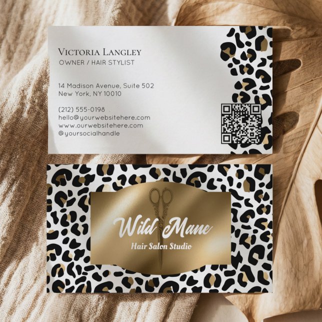 Tarjeta De Visita Elegant Couture Cheetah Leopard Print Luxury Brand (Elegant Couture Cheetah Leopard Print Luxury Brand Business Card)