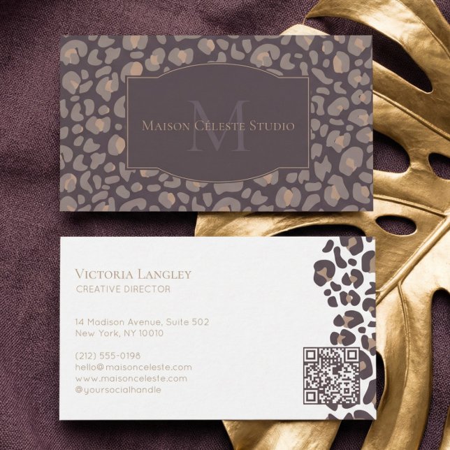Tarjeta De Visita Elegant Couture Cheetah Leopard Print Luxury Brand (Elegant Couture Cheetah Leopard Print Luxury Brand Business Card)
