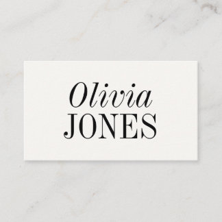 Tarjeta De Visita Elegant Editorial Minimalist White QR Code