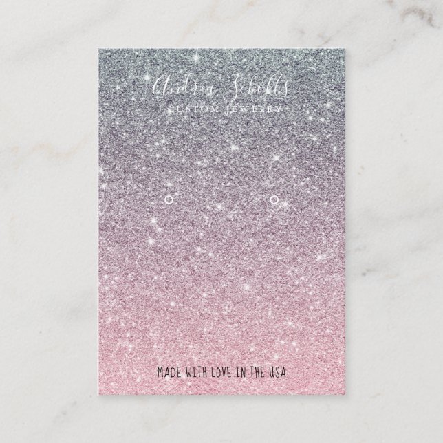Tarjeta De Visita  Elegant Glitter Glitter Modern  (Anverso)