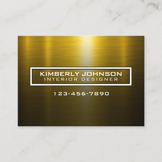 Tarjeta De Visita Elegant Gold and Black Business Card Design (Anverso)