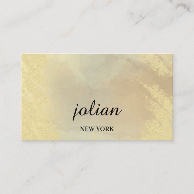 Tarjeta De Visita  Elegant Gold Business Card – Minimalist Luxurious (Anverso)