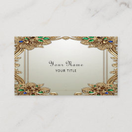 Tarjeta De Visita Elegant Gold Ornate Business Card
