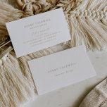 Tarjeta De Visita Elegant Gold Script Business Card<br><div class="desc">This elegant gold script business card is perfect for a small business owner, consultant, stylist and more! The minimalist gold and white design features fancy romantic typography with modern glam style. Customizable in any color. Keep the design minimal and classy, as is, or personalize it by adding your own graphics...</div>