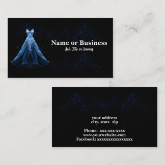 Tarjeta De Visita Elegant gown silhouette