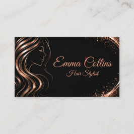 Tarjeta De Visita Elegant Hair Salon Business Card
