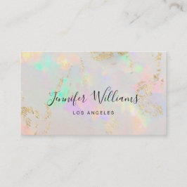 Tarjeta De Visita Elegant Holographic Opal Stone
