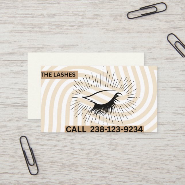 Tarjeta De Visita Elegant Lash Artist Business Card (Anverso/Reverso In Situ)