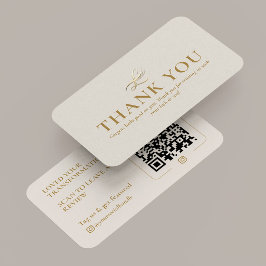 Tarjeta De Visita Elegant Lash Studio Artist Review Thank You Card