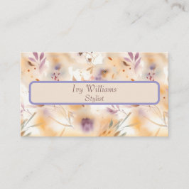 Tarjeta De Visita Elegant Lavender and Cream Minimalist