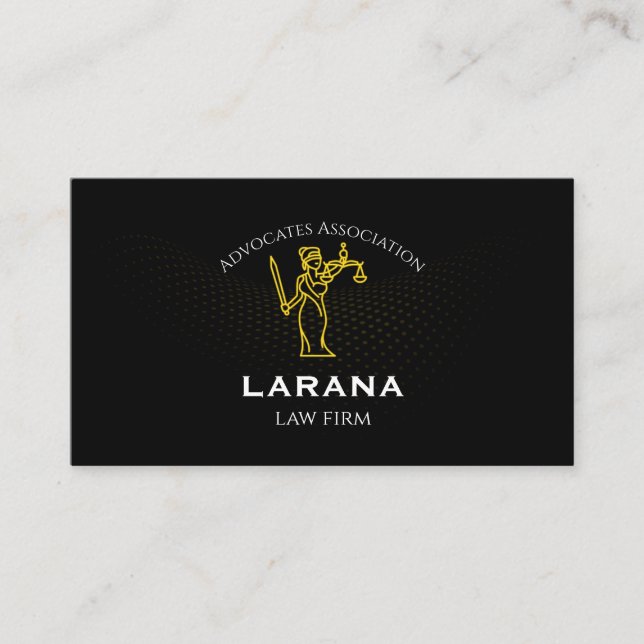 Tarjeta De Visita Elegant Law & Justice Business Card | Attorney (Anverso)