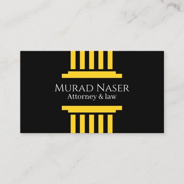 Tarjeta De Visita Elegant Law & Justice Business Card | Lawyer  (Anverso)
