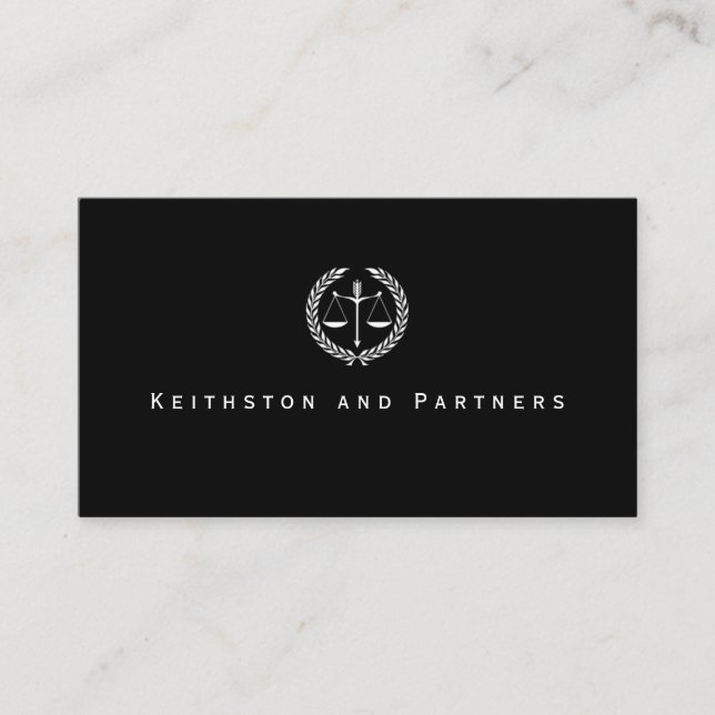 Tarjeta De Visita Elegant Law & Justice Business Card | Legal  (Anverso)