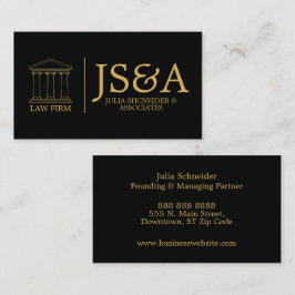 Tarjeta De Visita Elegant Law Office Emblem