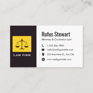 Tarjeta De Visita Elegant Lawyer Business Card | Attorney & Legal