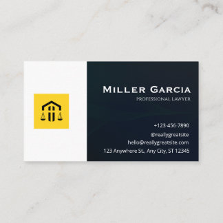 Tarjeta De Visita Elegant Lawyer Business Card | Attorney & Legal