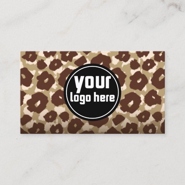 Tarjeta De Visita Elegant Leopard Cheetah (Anverso)