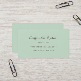 Tarjeta De Visita Elegant Light Teal Business Card