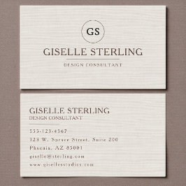 Tarjeta De Visita Elegant Linen