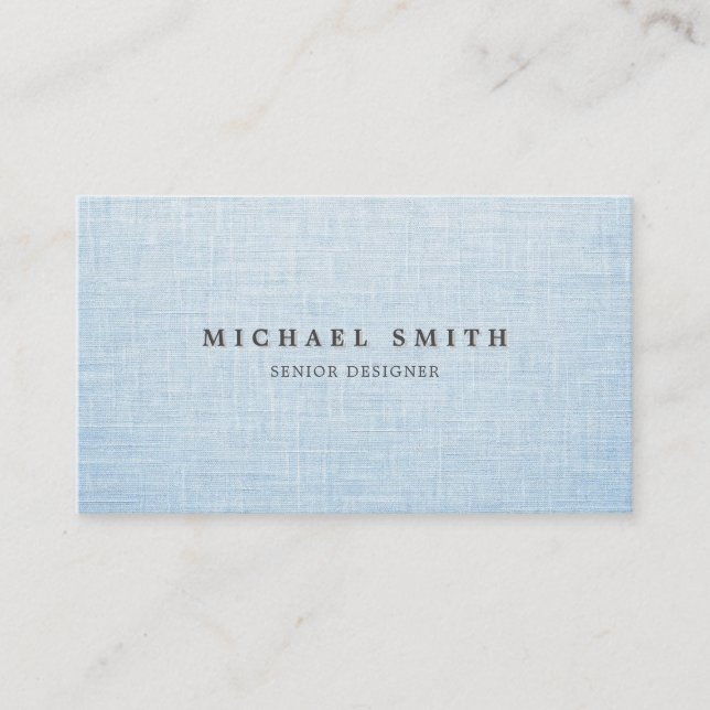 Tarjeta De Visita Elegant Linen Texture Business Card (Anverso)