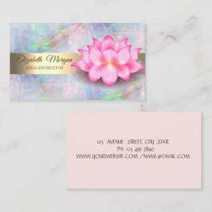 Tarjeta De Visita Elegant Lotus Yoga Opal