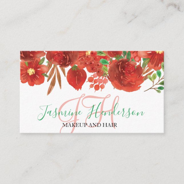 Tarjeta De Visita Elegant Makeup and Hair for Christmas Fashion (Anverso)
