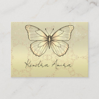 Tarjeta De Visita Elegant Metallic Classic Butterfly Business Card