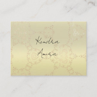 Tarjeta De Visita Elegant Metallic Classic Lace Look Business Card